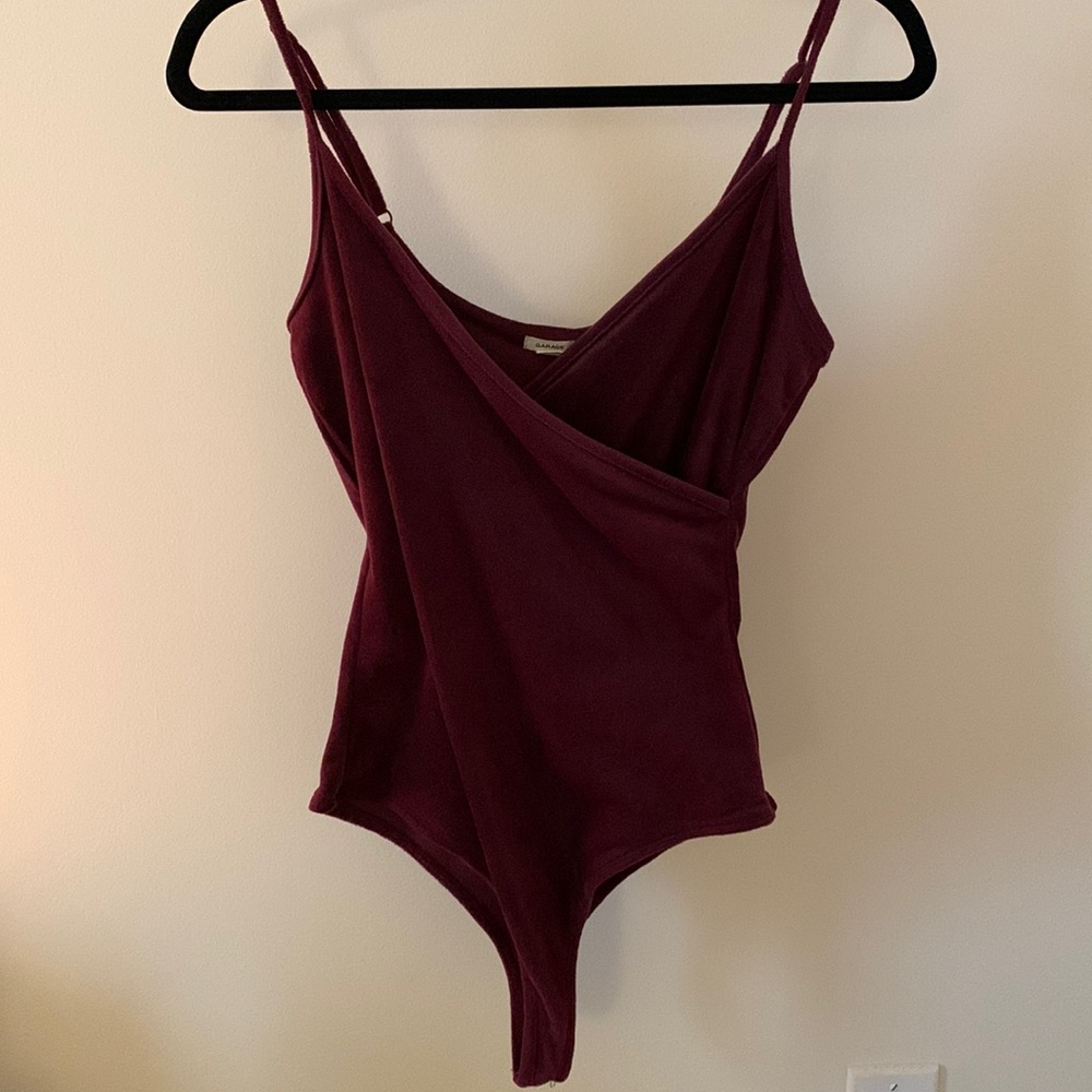 Maroon body suit- Garage, Small